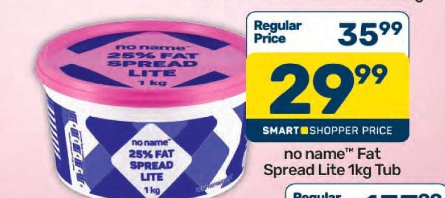 no name™ Fat Spread Lite 1kg Tub