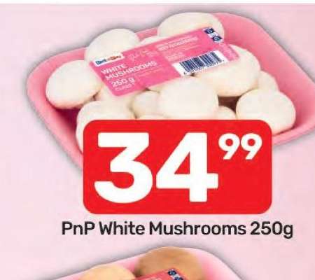 PnP White Mushrooms 250g