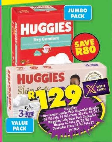 Huggies Dry Comfort Jumbo Pack Disposable Nappies