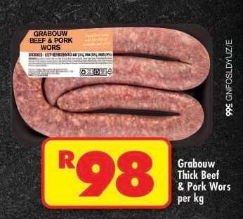Grabouw Thick Beef & Pork Wors