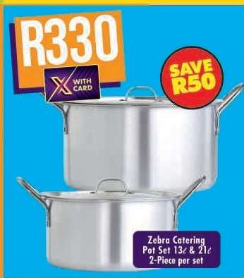 ZEBRA CATERING POT SET 13ℓ & 21ℓ