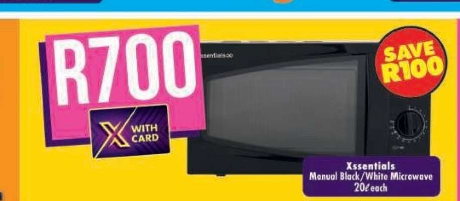 Xssentials Manual Black/White Microwave