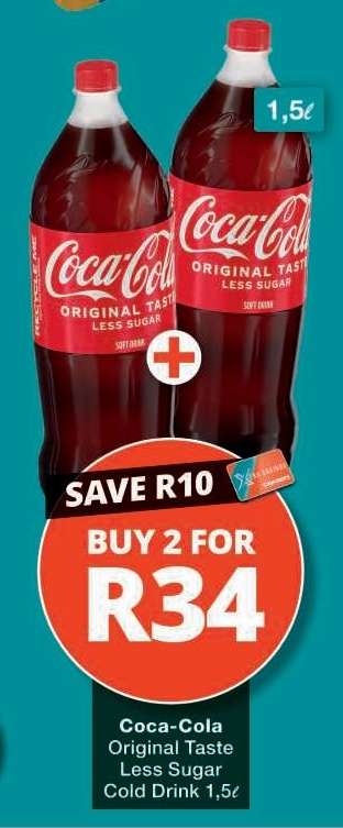 Coca-Cola Original Taste Less Sugar Cold Drink