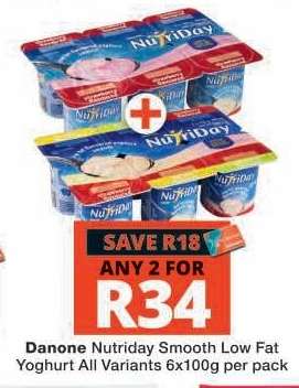 Danone Nutriday Smooth Low Fat Yoghurt