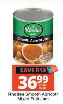 Rhodes Smooth Apricot/Mixed Fruit Jam