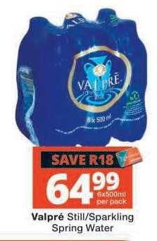 Valpré Still/Sparkling Spring Water