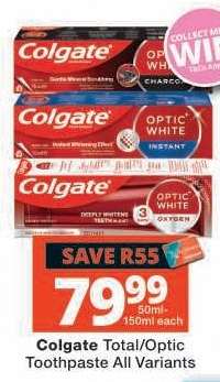 Colgate Total/Optic Toothpaste All Variants
