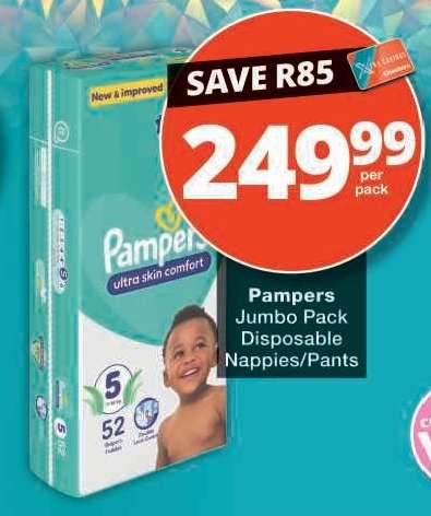 Pampers Jumbo Pack Disposable Nappies/Pants