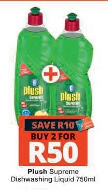 Plush Supreme Dishwashing Liquid 750ml