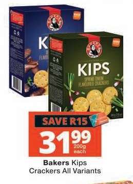 Bakers Kips Crackers All Variants