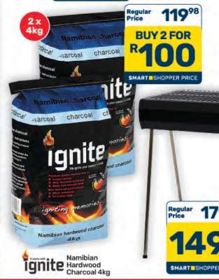 Ignite Namibian Hardwood Charcoal 4kg