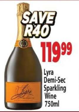 Lyra Demi-Sec Sparkling Wine 750ml