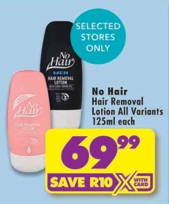 No Hair Hair Removal Lotion All Variants 125ml each