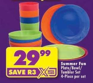 Summer Fun Plate/Bowl/Tumbler Set