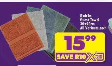 Robin Guest Towel 30x50cm