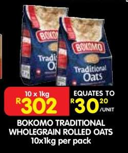 Bokomo Traditional Wholegrain Rolled Oats