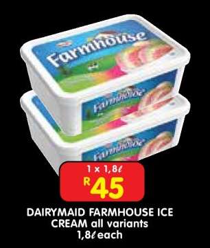 DAIRYMAID FARMHOUSE ICE CREAM all variants