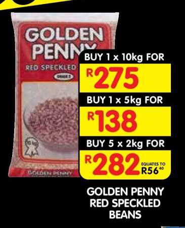 GOLDEN PENNY RED SPECKLED BEANS