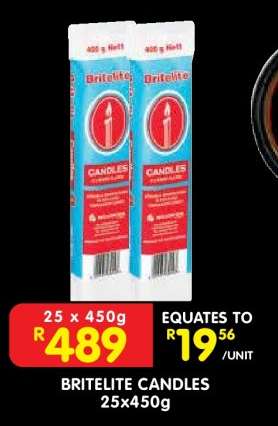 BRITELITE CANDLES 25x450g