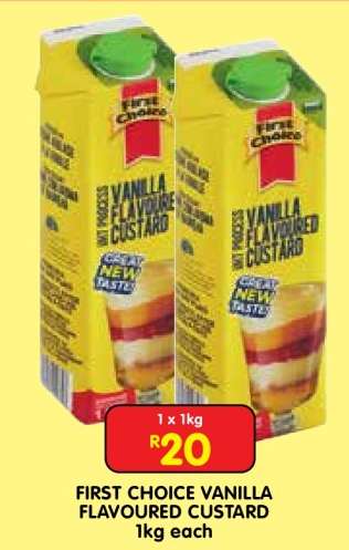 First Choice Vanilla Flavoured Custard