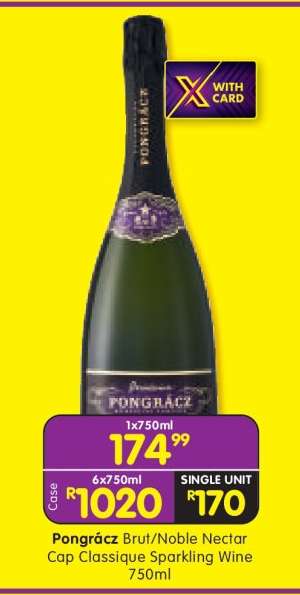 Pongrácz Brut/Noble Nectar Cap Classique Sparkling Wine 750ml