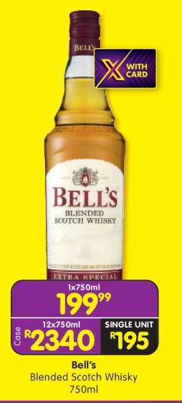 BELL'S BLENDED SCOTCH WHISKY 750ml