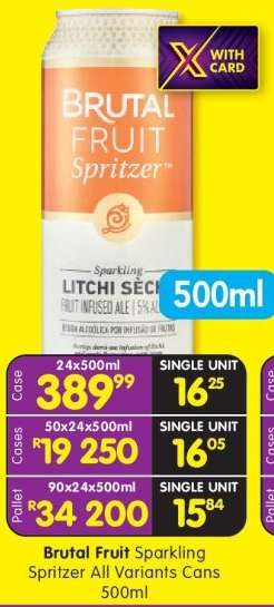 Brutal Fruit Sparkling Spritzer All Variants Cans 500ml