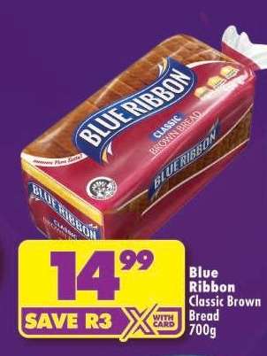 BLUE RIBBON CLASSIC BROWN BREAD 700g