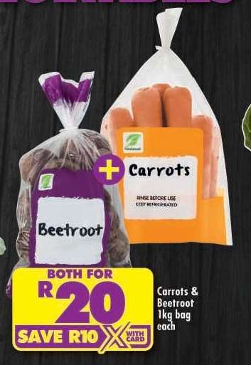 Carrots & Beetroot 1kg bag each