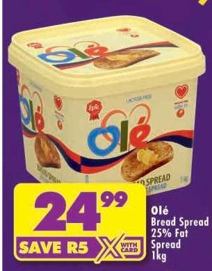 Ole Bread Spread 25% Fat Spread 1kg