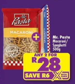 MR. PASTA MACARONI/SPAGHETTI 500g