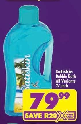 Satiskin Bubble Bath All Variants