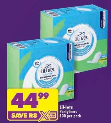 LIL-LETS PANTYLINERS