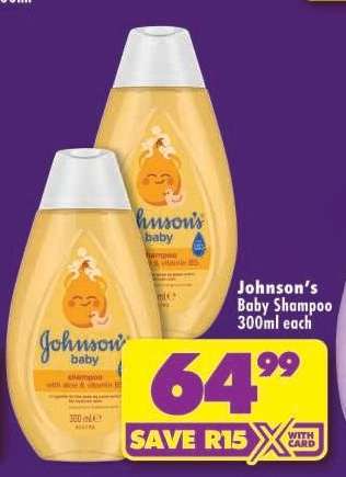 Johnson's Baby Shampoo 300ml each