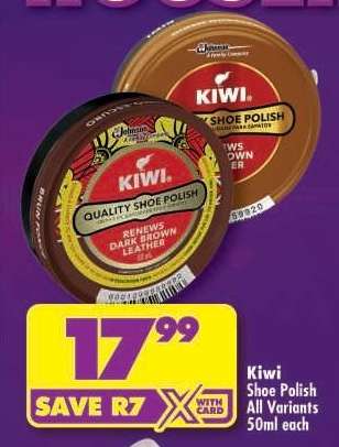 KIWI SHOE POLISH all variants 50ml each