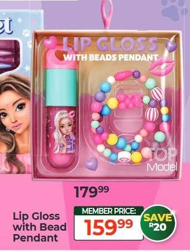 Lip Gloss with Bead Pendant