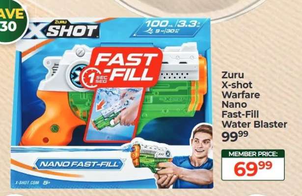 Zuru X-shot Warfare Nano Fast-Fill Water Blaster
