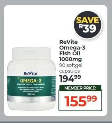 ReVite Omega-3 Fish Oil 1000mg