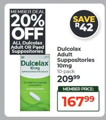 Dulcolax Adult Suppositories 10mg