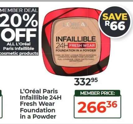 L'Oréal Paris Infaillible 24H Fresh Wear Foundation in a Powder