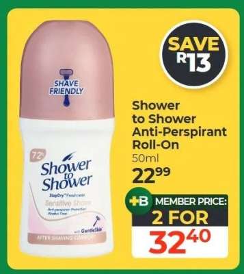 Shower to Shower Anti-Perspirant Roll-On