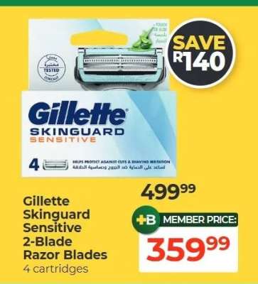 Gillette Skinguard Sensitive 2-Blade Razor Blades