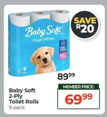 Baby Soft 2-Ply Toilet Rolls