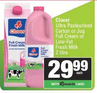 Clover Ultra Pasteurised Carton or Jug