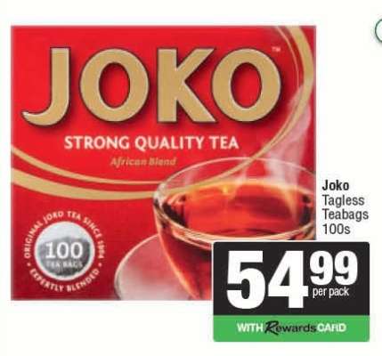Joko Tagless Teabags 100s