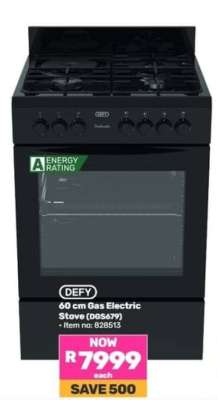 Defy 60 cm Gas Electric Stove (DGS679)