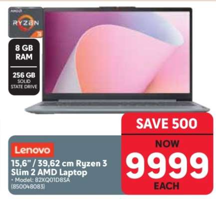 Lenovo 15,6” / 39,62 cm Ryzen 3 Slim 2 AMD Laptop