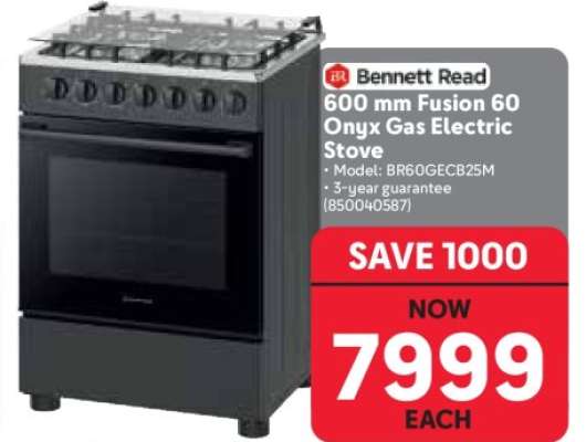 Bennett Read 600 mm Fusion 60 Onyx Gas Electric Stove