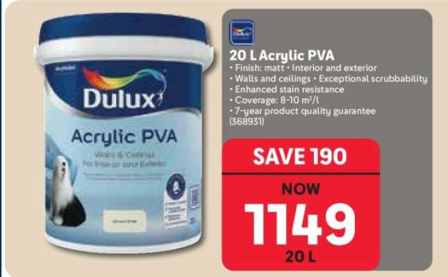 Dulux Acrylic PVA 20 L