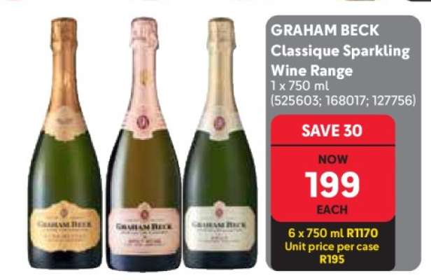 GRAHAM BECK Classique Sparkling Wine Range